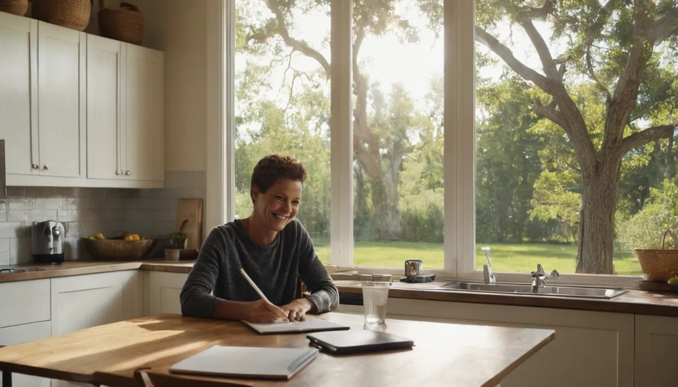 A homeowner reviewing a tree removal quote at the kitchen table in the Greenville area